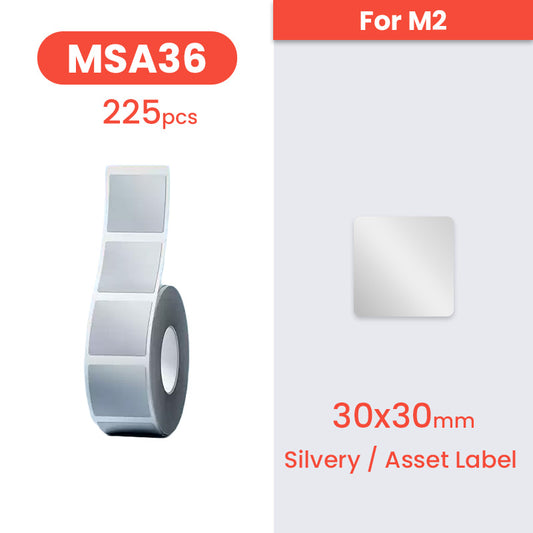 M2 Label - Silvery / Asset Label